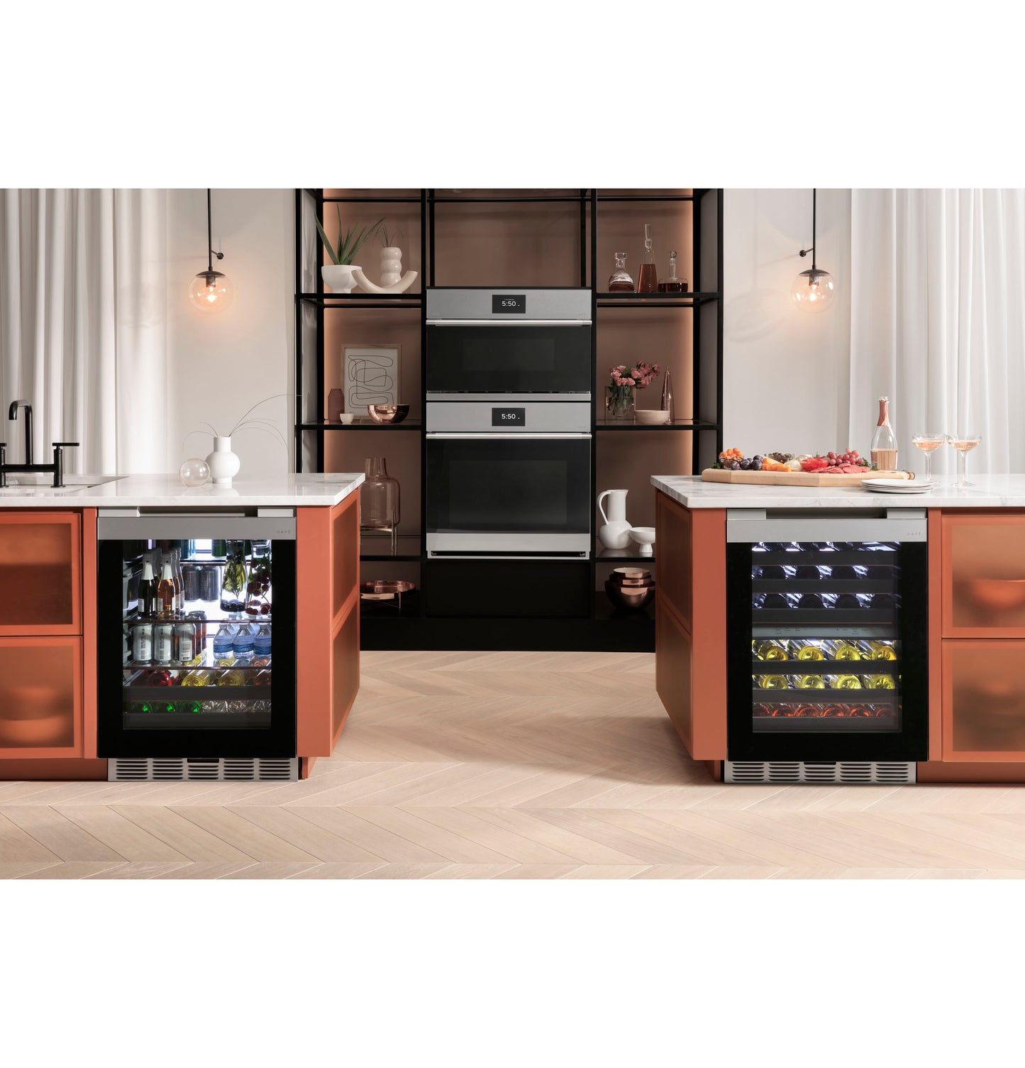 CAFÉ™ ENERGY STAR® 126-Can or 14-Bottle Beverage Center in Platinum Glass