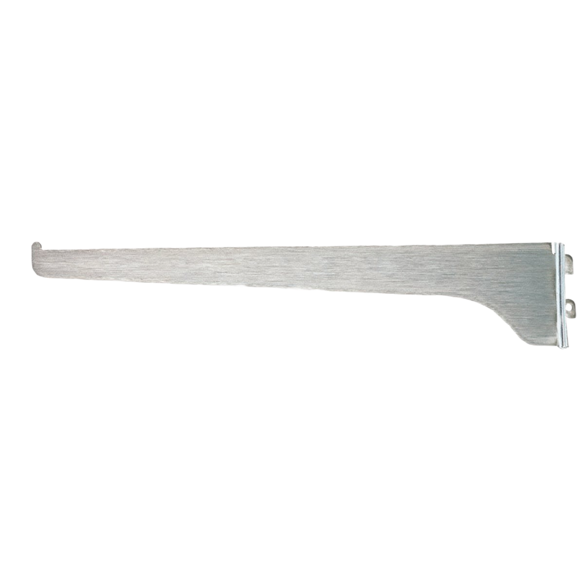 Regular-duty anochrome steel shelf bracket with angled support arm for home improvement shelving and storage solutions