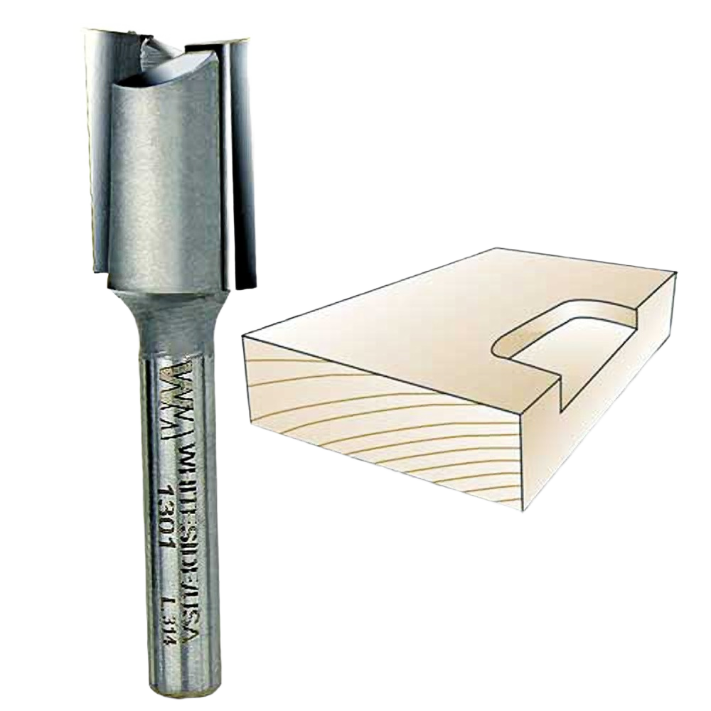 Whiteside straight mortising bit designed for clean hinge mortises in woodworking and tool accessories collections