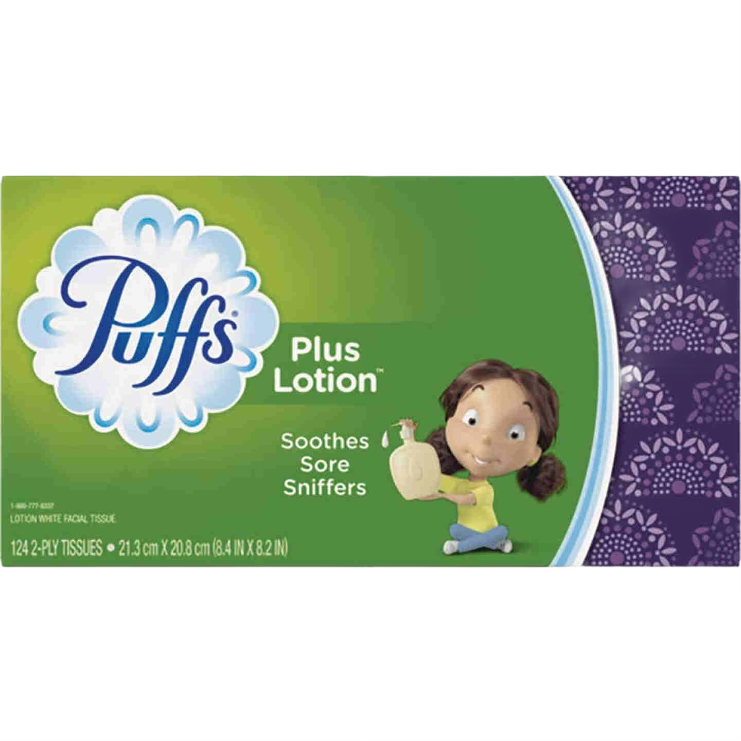 Box of Puffs Plus Lotion facial tissues with soothing lotion, 2-ply, in cleaning and household items under $50 collections