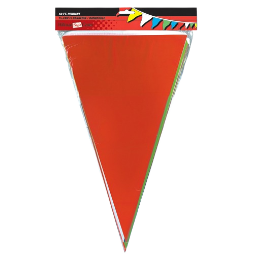 Pack of colorful triangular pennant flags for decorative use in tools and home improvement projects