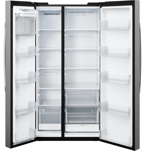 GE® 24.2 Cu. Ft. Counter-Depth Side-By-Side Refrigerator with Internal Dispenser and In-Door Icemaker
