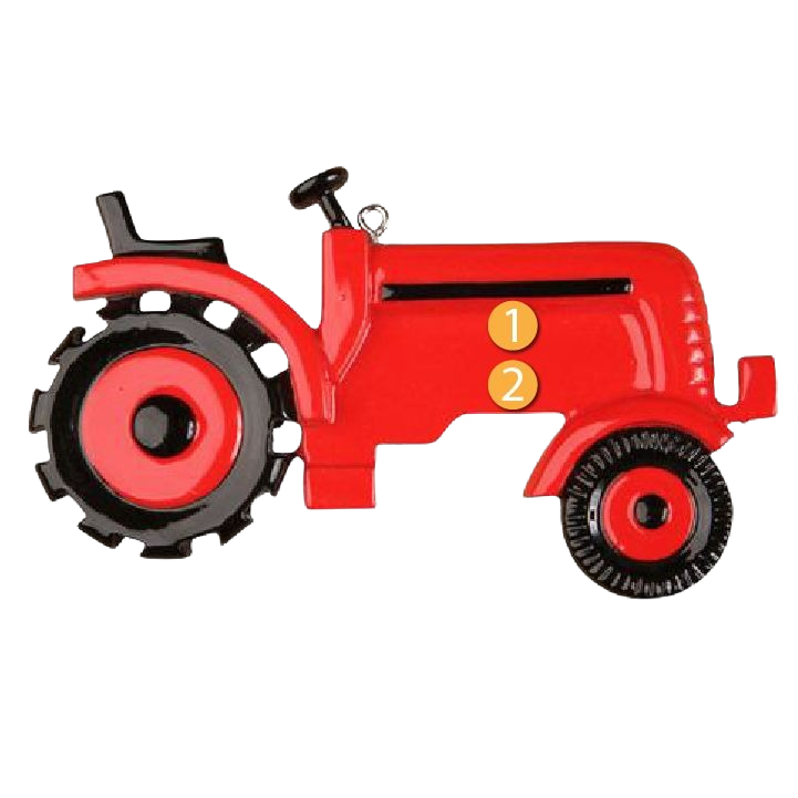 Red tractor ornament with black accents for Christmas Ornaments & Tree Decorations under $50 collection