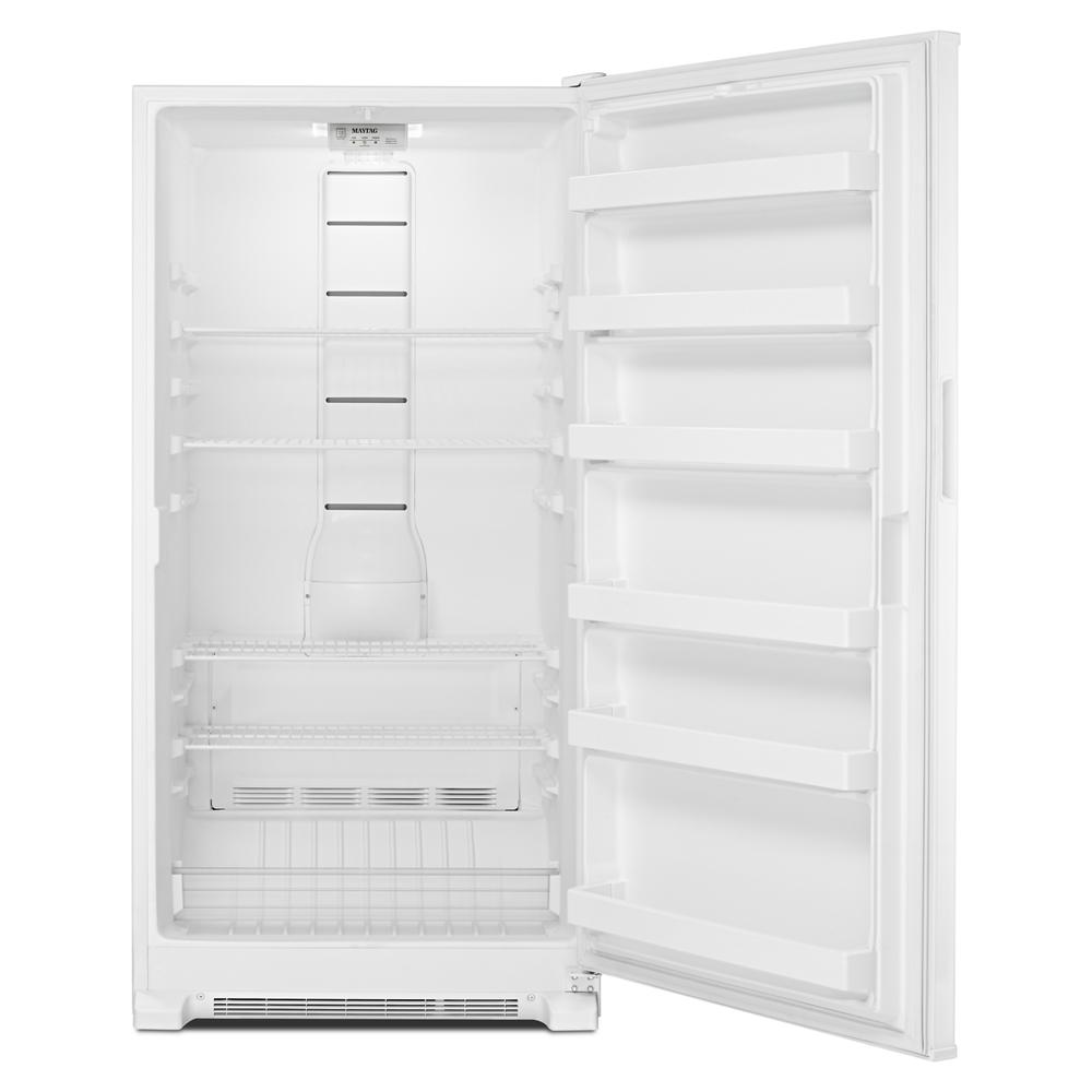 Spacious white upright freezer with multiple shelves and door compartments in Freezers & Ice Makers collection