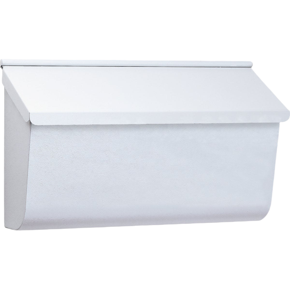 White wall mount mailbox with a sleek design for residential home improvement and outdoor use