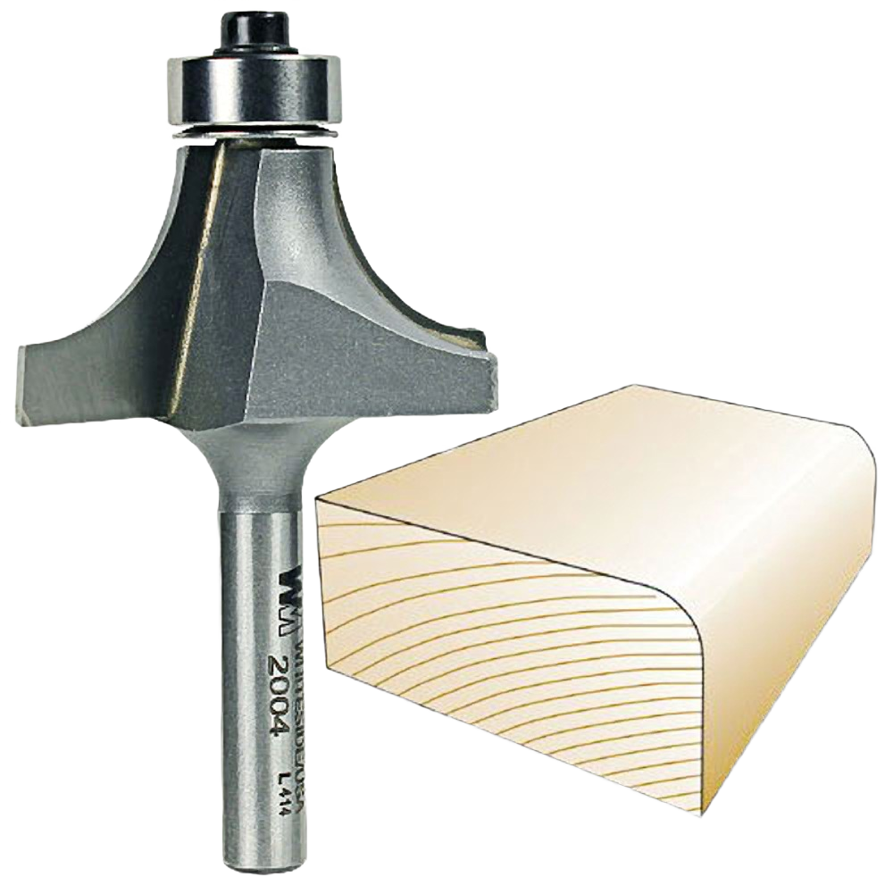 Whiteside roundover router bit for woodworking edges in tool accessories and power tool collections under fifty dollars