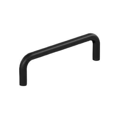 Matte black 4-inch center-to-center cabinet pull for furniture and home improvement hardware collections under $50