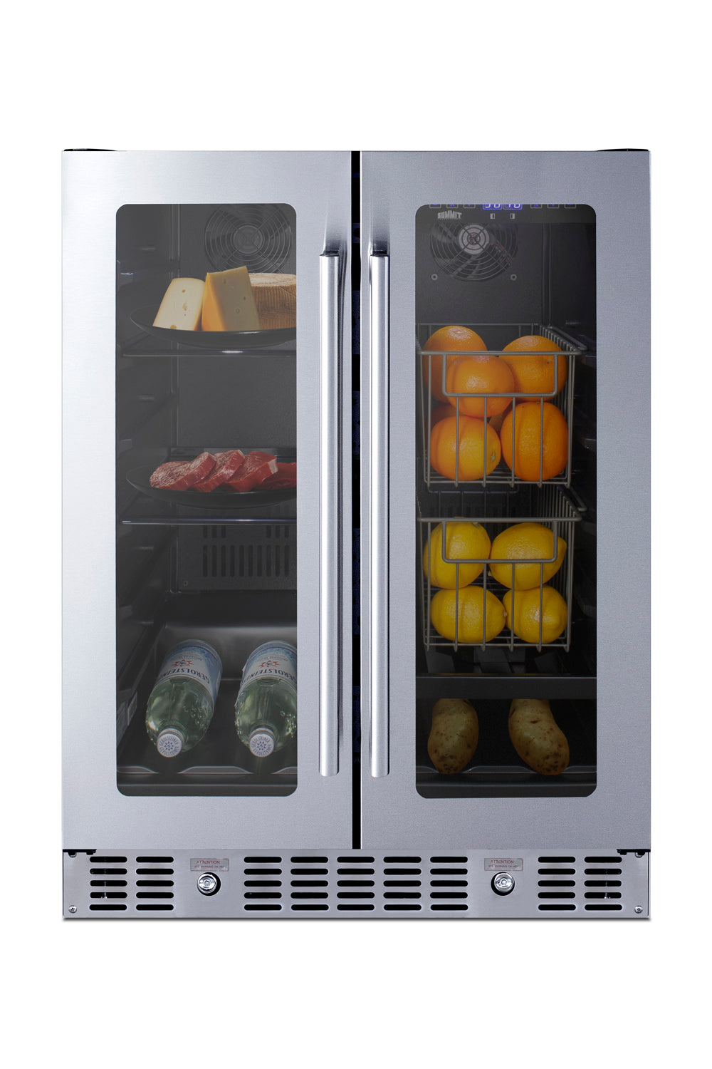 24" Built-In Dual-Zone Produce Refrigerator, ADA Compliant