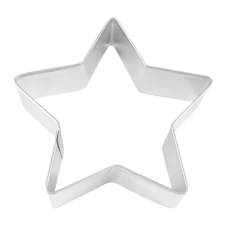3.5-inch metal star-shaped cookie cutter for baking and kitchen use with durable construction