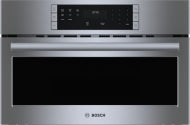Built-in stainless steel microwave with digital control panel and large interior from Bosch kitchen appliances collection