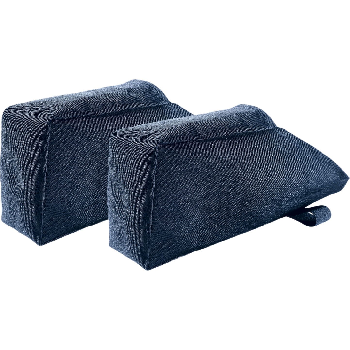 Pair of black fabric support wedges designed for workshop organization and tool storage accessories collections
