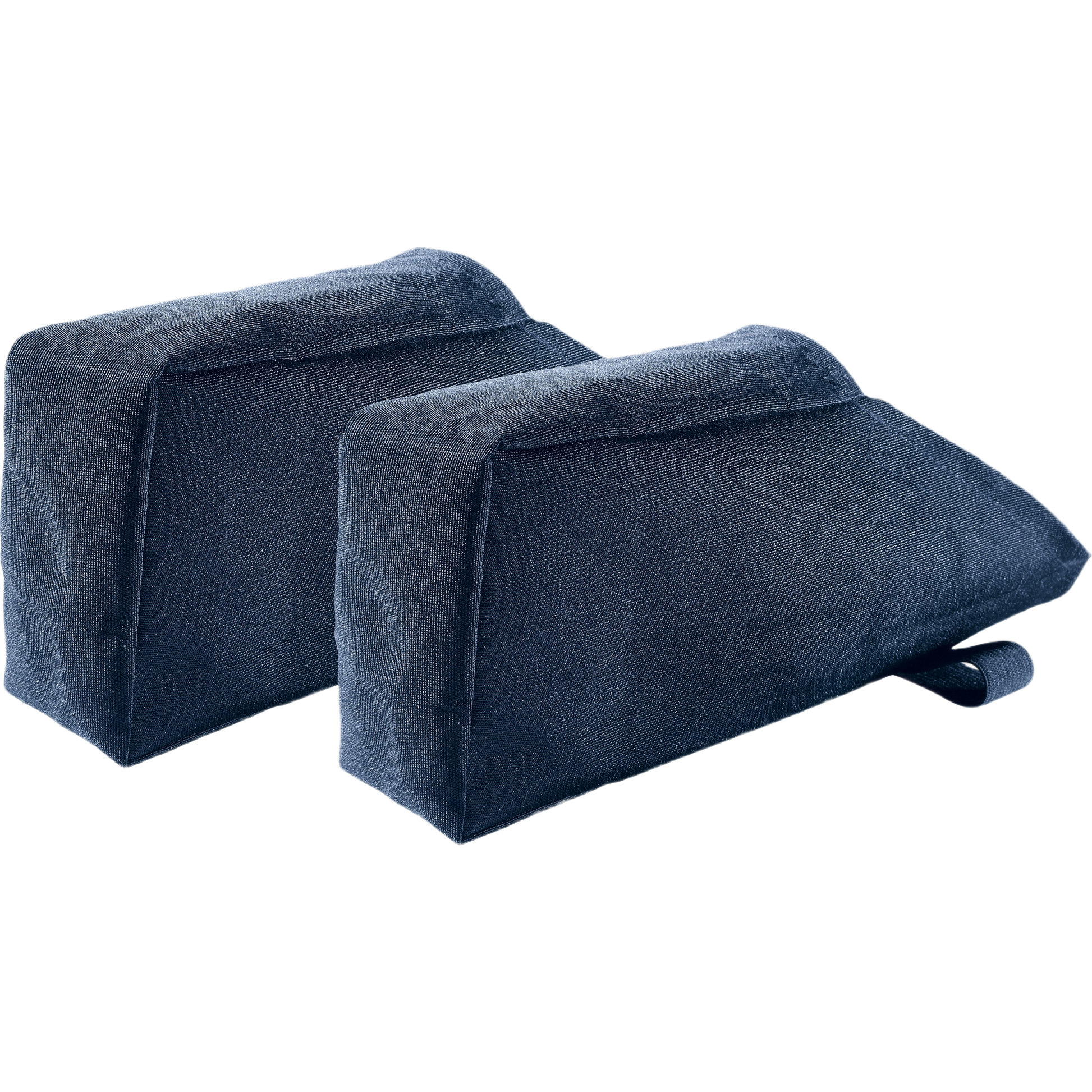 Pair of black fabric support wedges designed for workshop organization and tool storage accessories collections