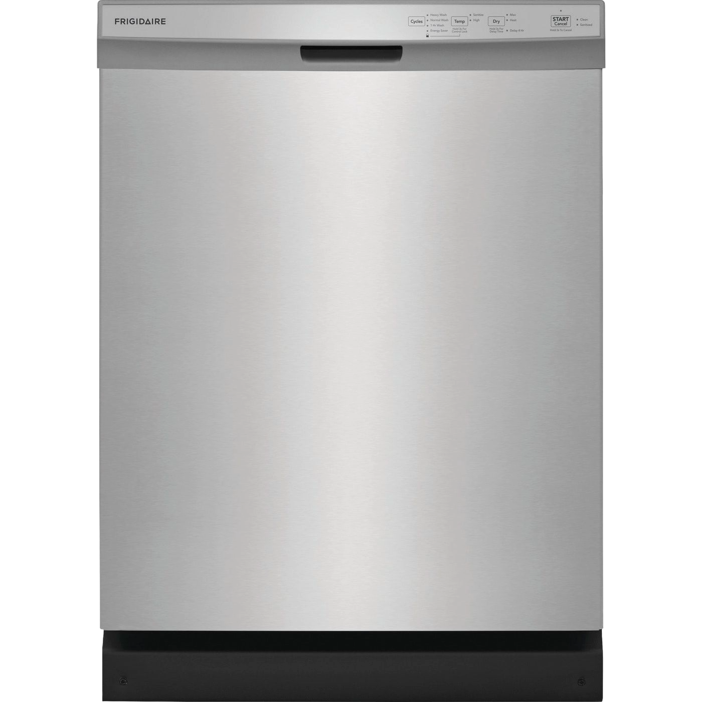 Stainless steel 24" built-in dishwasher with top control panel for kitchen appliance and home improvement use
