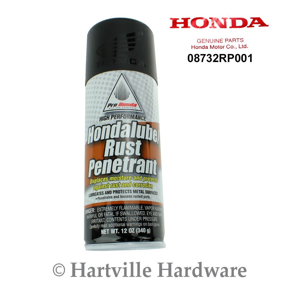 12 oz can of Hondalube rust penetrant spray designed for metal protection and rust lubrication in parts and lubricants collection