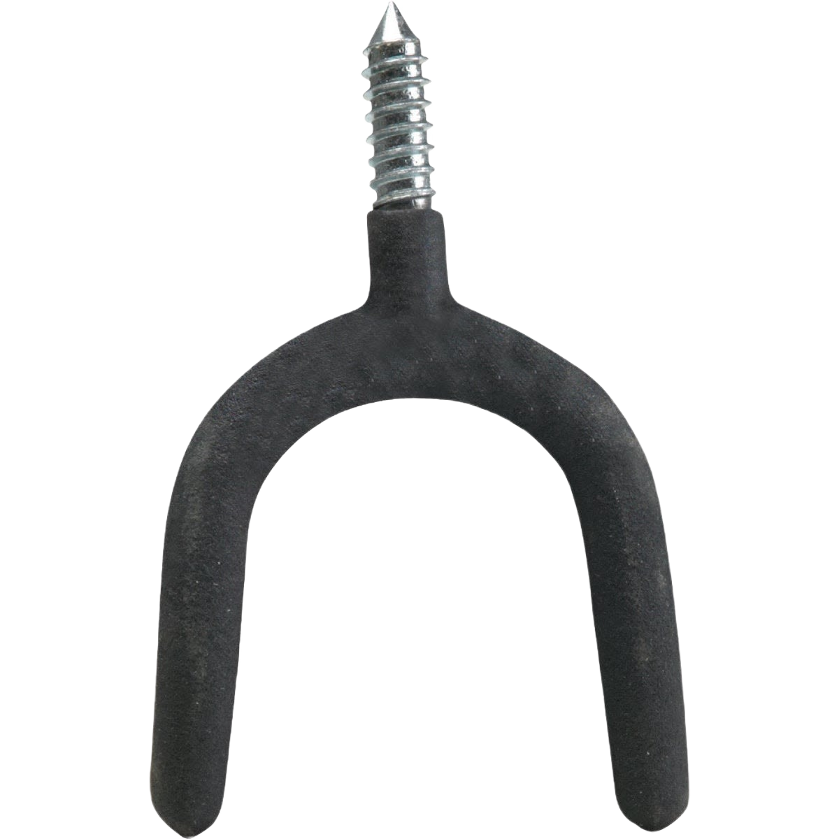 Heavy-duty screw-in tool hanger with no-mar vinyl coating for secure tool storage in hardware and organization collections.