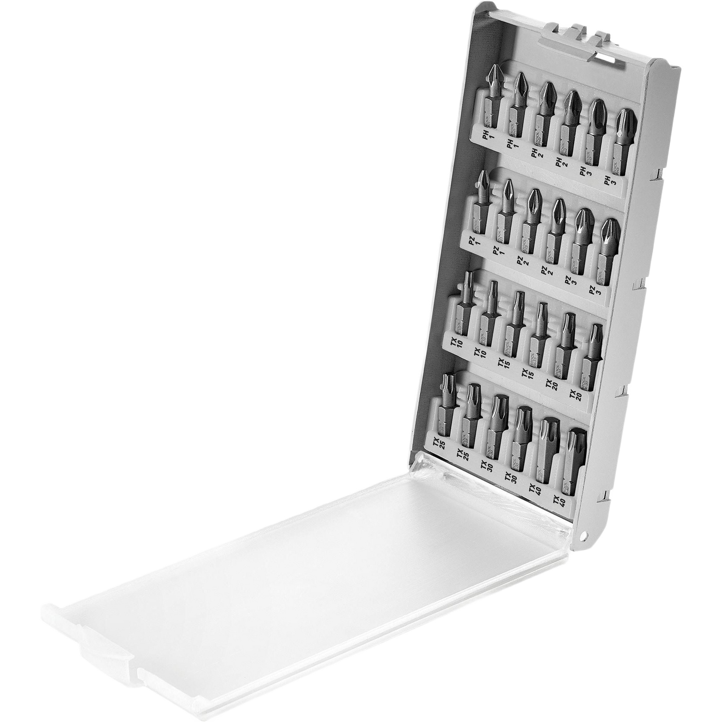 Compact bit cassette with organized drill attachments for power tool accessories and home improvement collections under $50