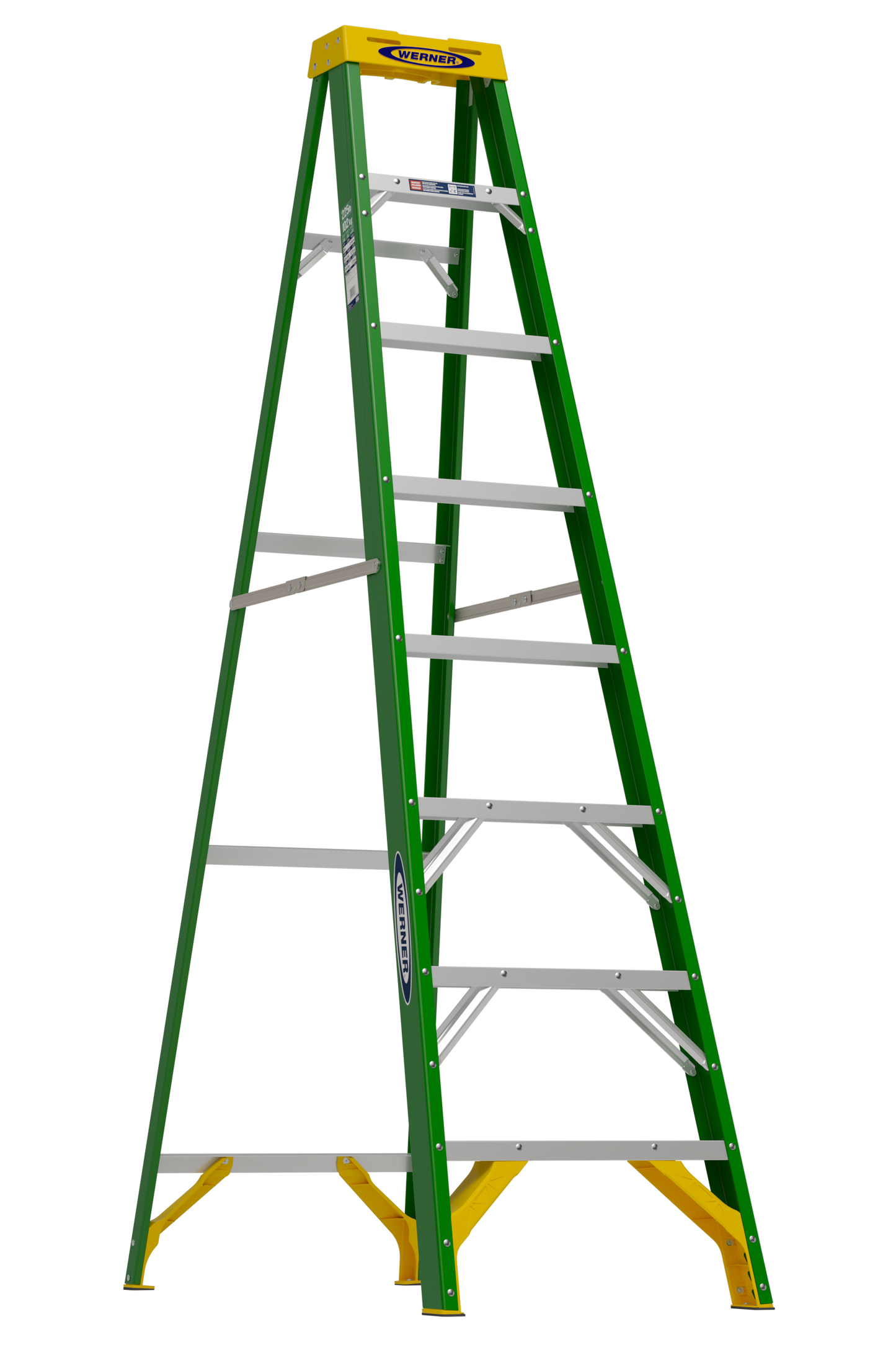 Werner 8 ft. Fiberglass Type II Step Ladder, 225 Lb. Capacity
