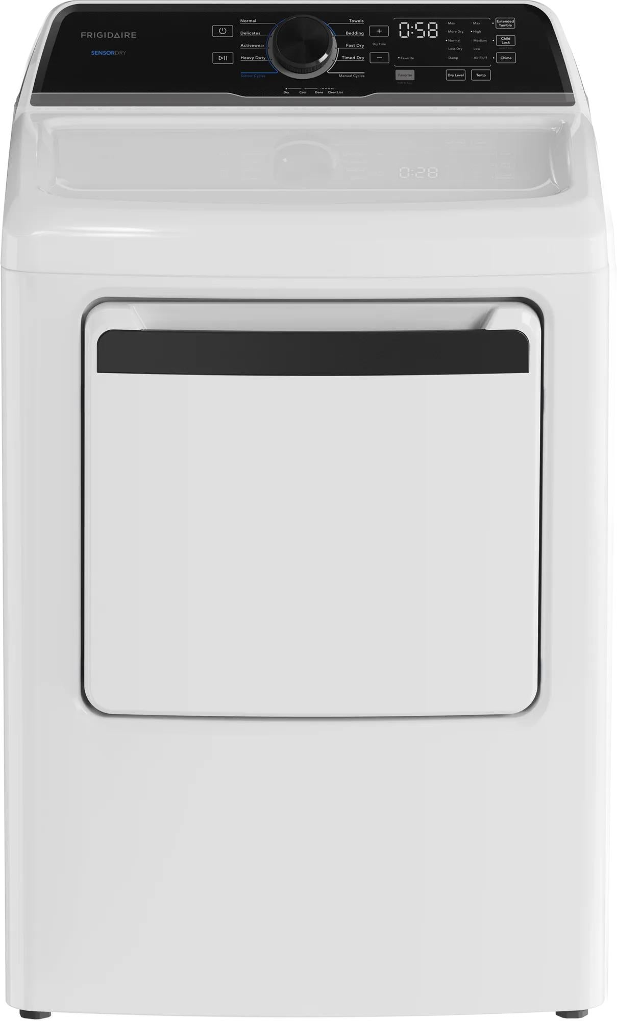 White gas dryer with digital controls and rotary dial in dryers and gas dryers collection for home improvement