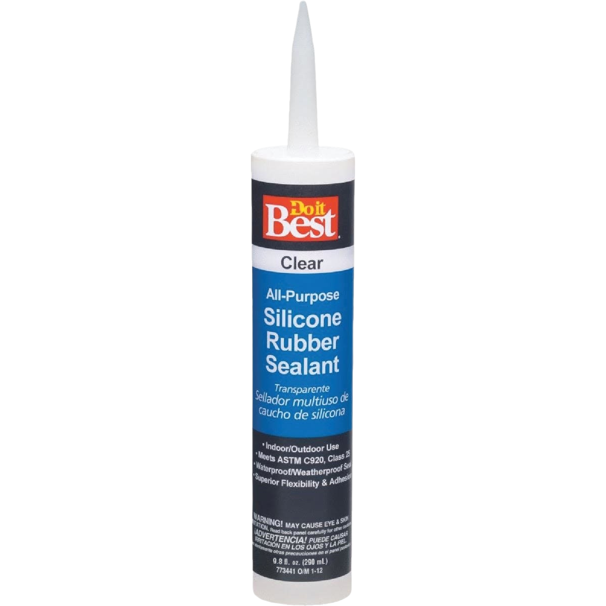 Clear silicone rubber sealant tube for all-purpose sealing in Paint & Supplies and Home Improvement collections