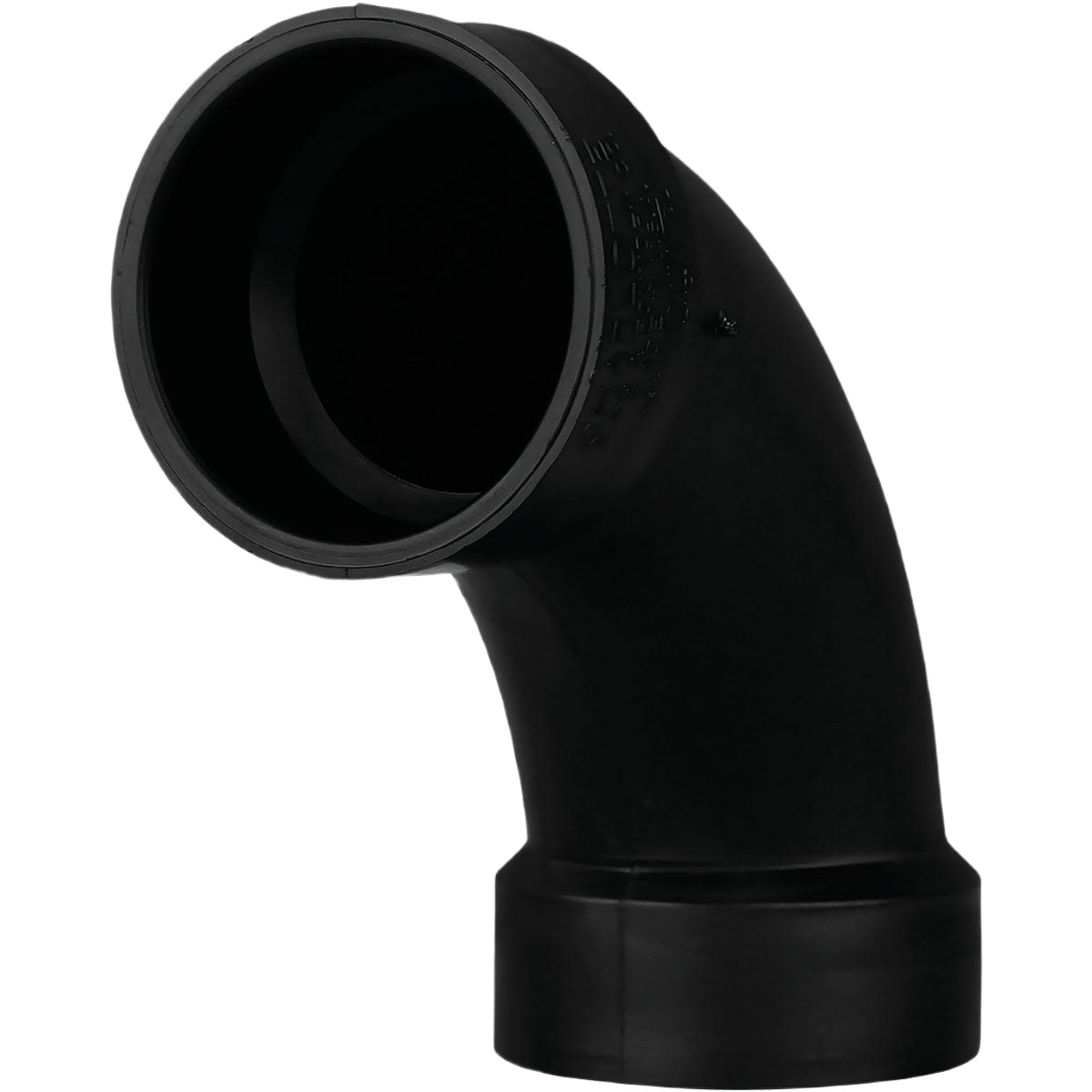 Black ABS long sweep 90-degree elbow fitting for plumbing and drain systems in Pipes & Fittings under $50 collections