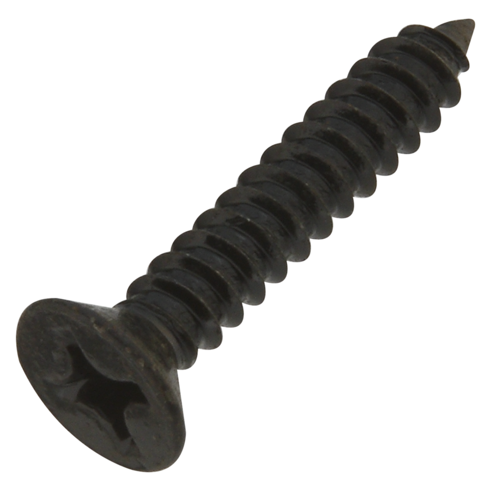 Black Phillips flat head wood screw designed for fastening in home improvement and hardware projects under $50