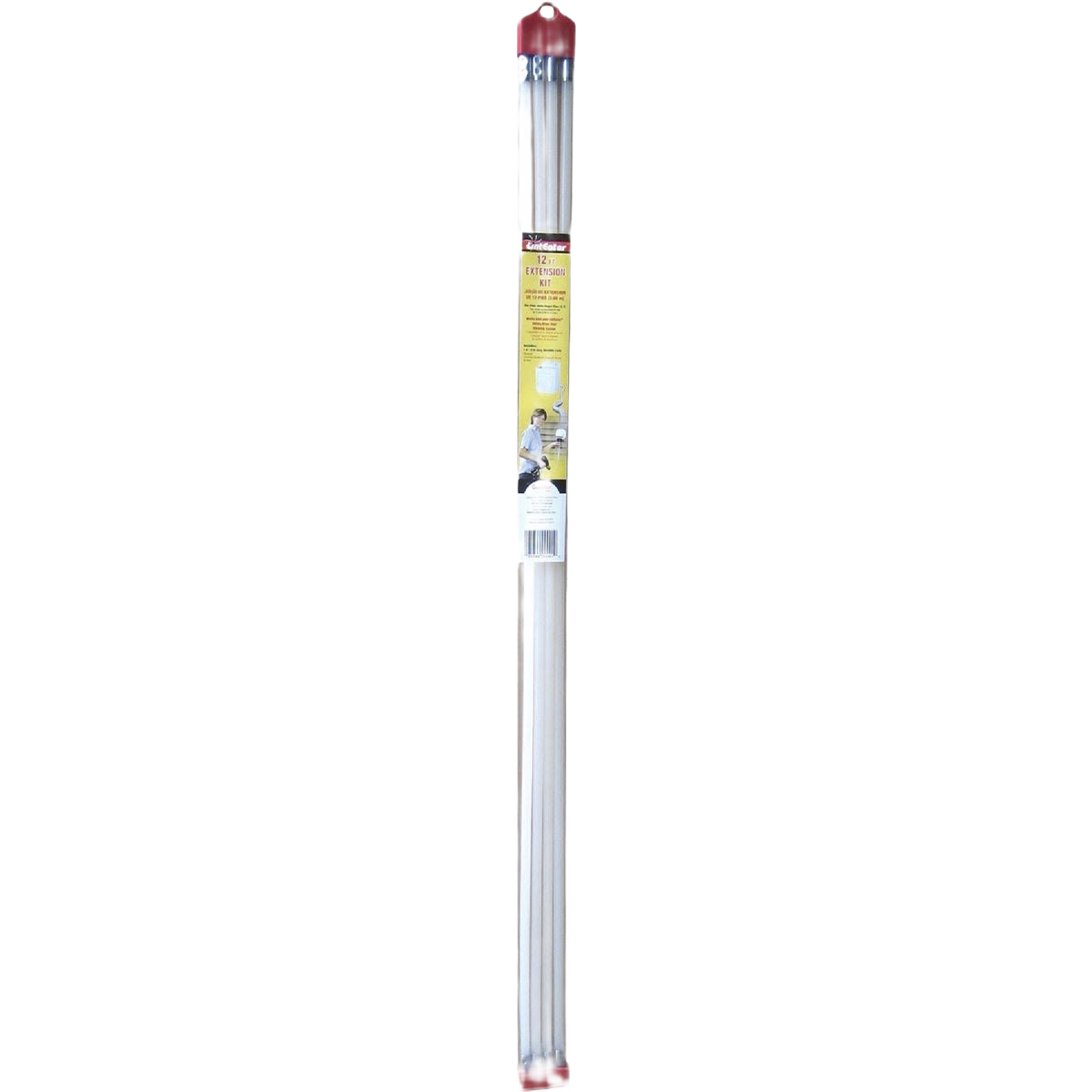 Slim white plastic extension kit with red caps for home improvement and tool use projects
