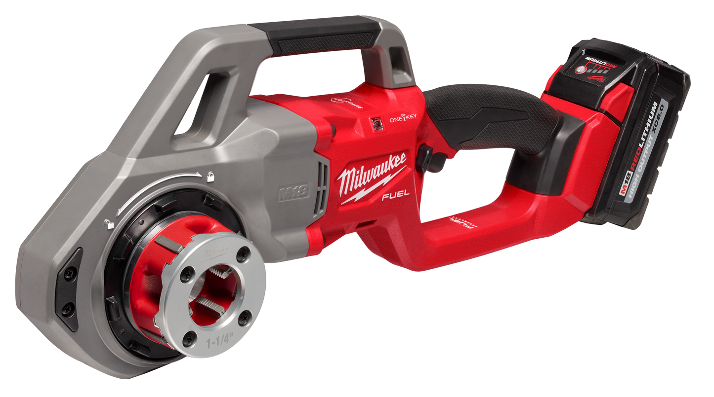 Milwaukee M18 FUEL™ Compact Pipe Threader w/ ONE-KEY™ w/ 1/2" - 1-1/4" Compact NPT Forged Aluminum Die Heads