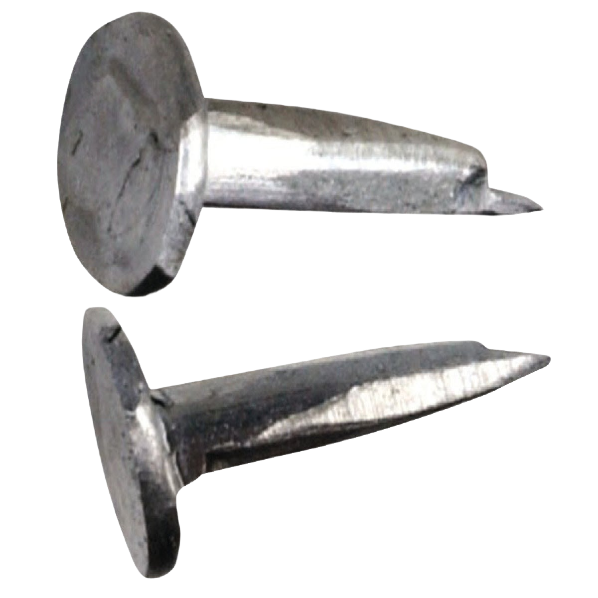 Two aluminum cut tacks with flat heads and sharp points for fasteners in Hardware and Fasteners collections under $50