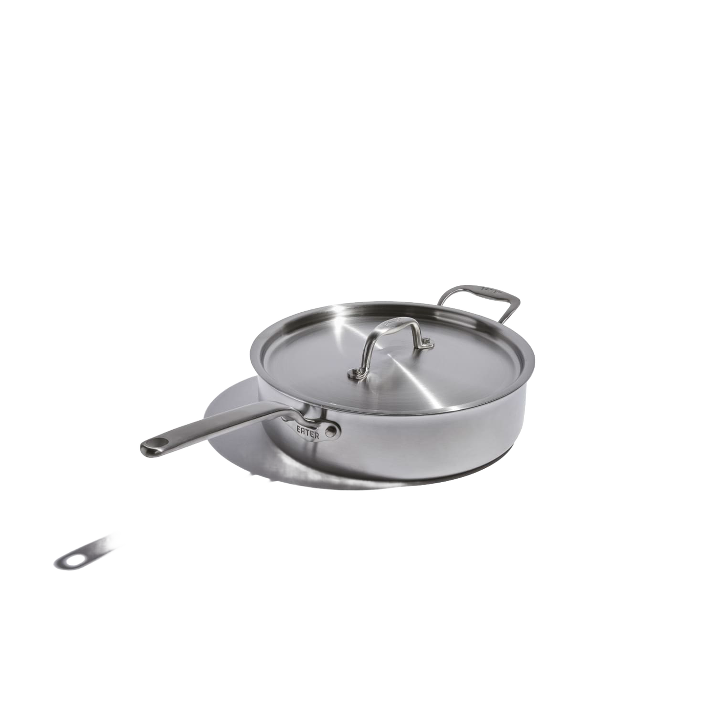 Stainless steel 4-quart sauté pan with lid and side handle, part of Kitchenware and Kitchen Gadgets collections