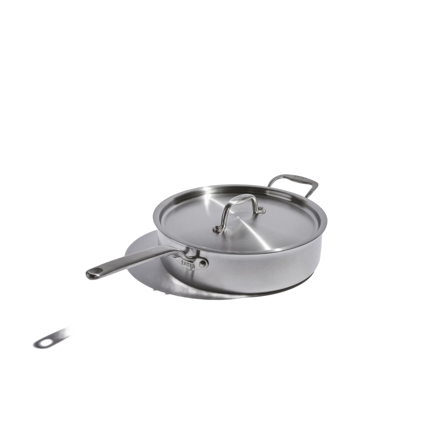 Stainless steel 4-quart sauté pan with lid and side handle, part of Kitchenware and Kitchen Gadgets collections