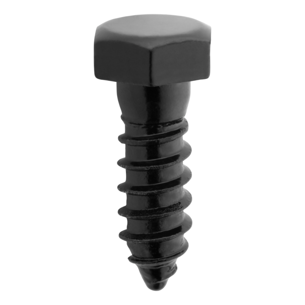 Black structural lag screw with hex head for outdoor wood applications in hardware, screws, and fasteners under $50