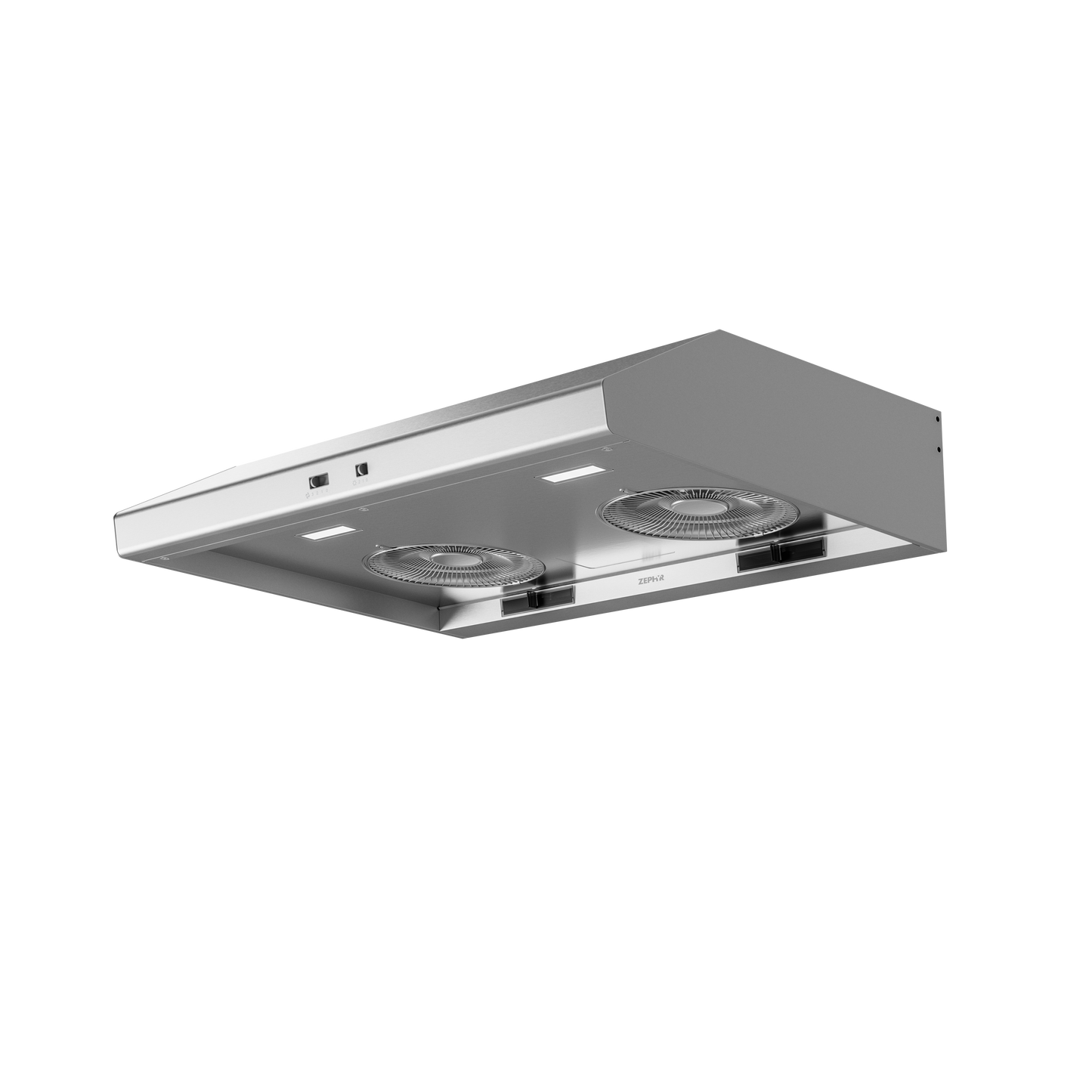 brushed stainless steel under cabinet range hood with energy-efficient LED lights for kitchen improvement tools