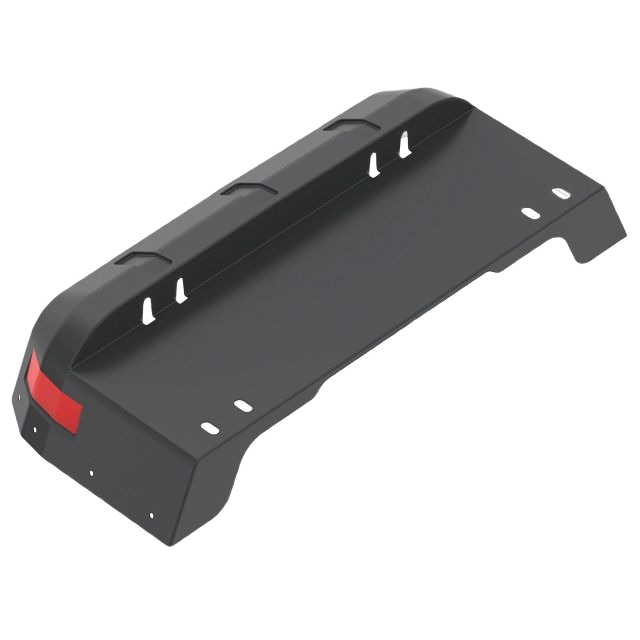 Durable black rear fender for John Deere Gator, designed for protection and advanced automotive parts collections.