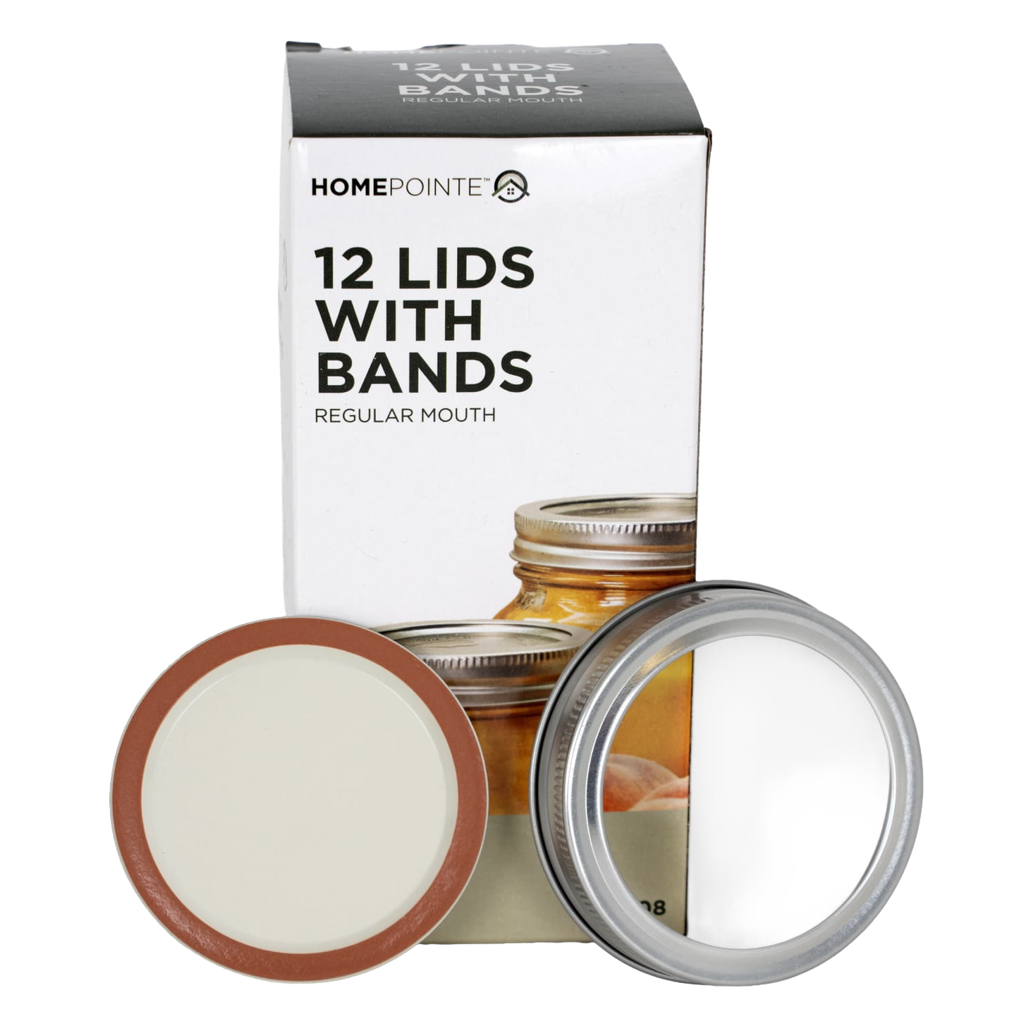 Box of 12 regular-mouth metal lids and bands for canning jars in kitchenware collection under $50 for home improvement tasks