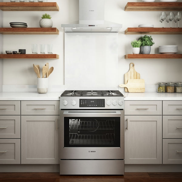 Benchmark™, Gas Slide-in Range, 30'', Stainless Steel