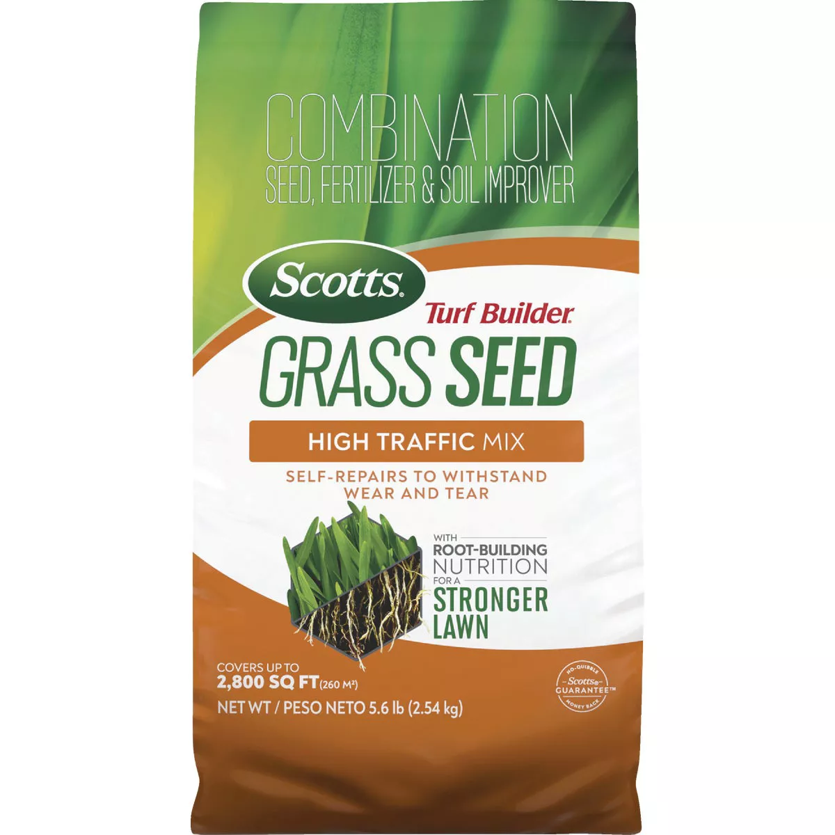 Scotts Turf Builder 5.6 Lb. 465 Sq. Ft. High Traffic Mix Grass Seed with Fertilizer,