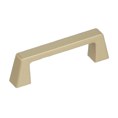 Golden champagne cabinet pull with geometric design for furniture hardware and home improvement collections