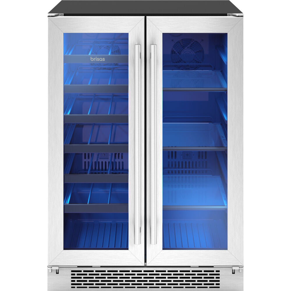 Wine & Bev Center 24", Frech Door, Dual Zone