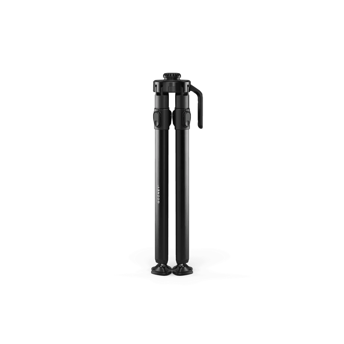 Black adjustable stand with four independent legs designed for stable use in grilling and outdoor living tools.