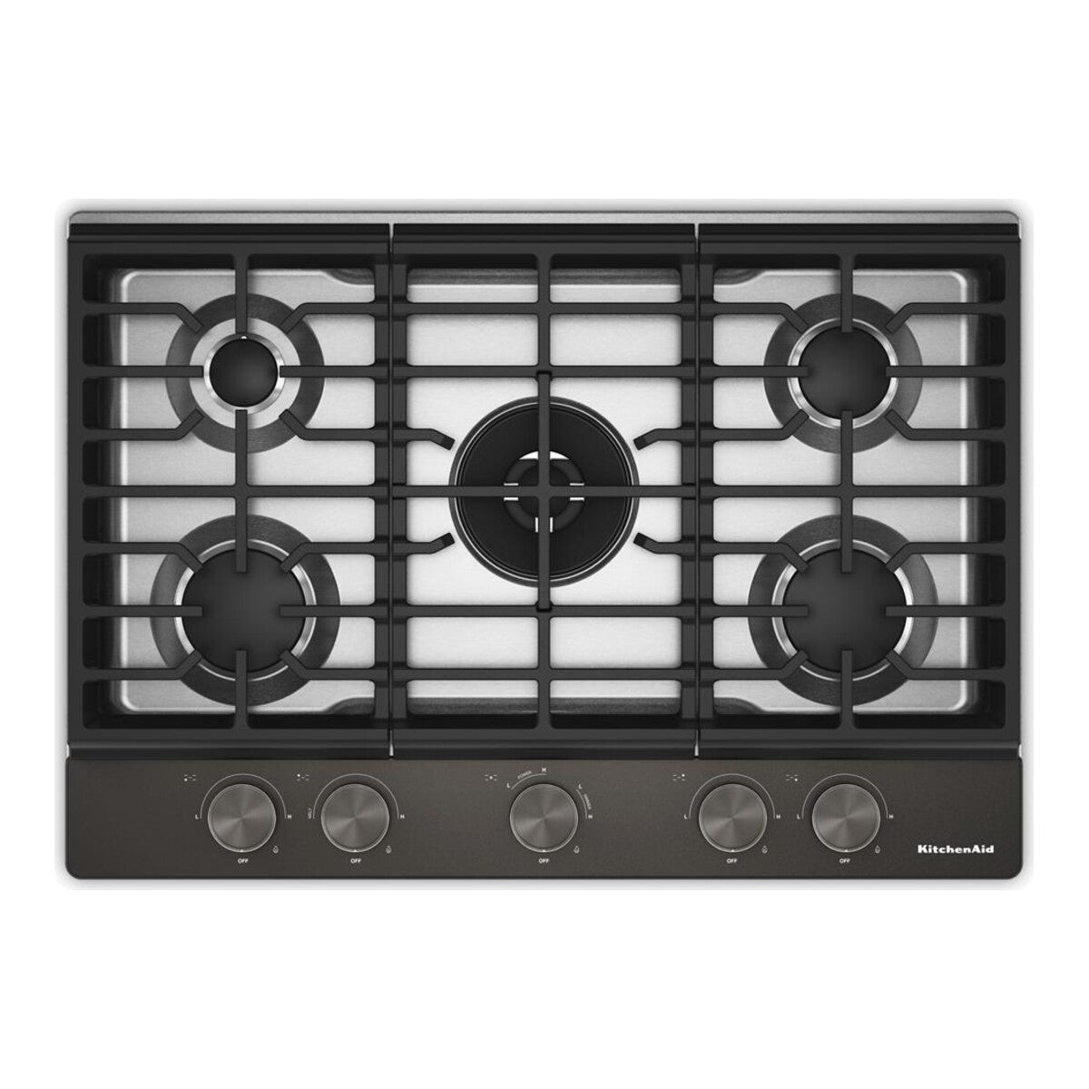 KitchenAid® 30 in. Gas Cooktop with 5 Burners and Integrated Wok Grate