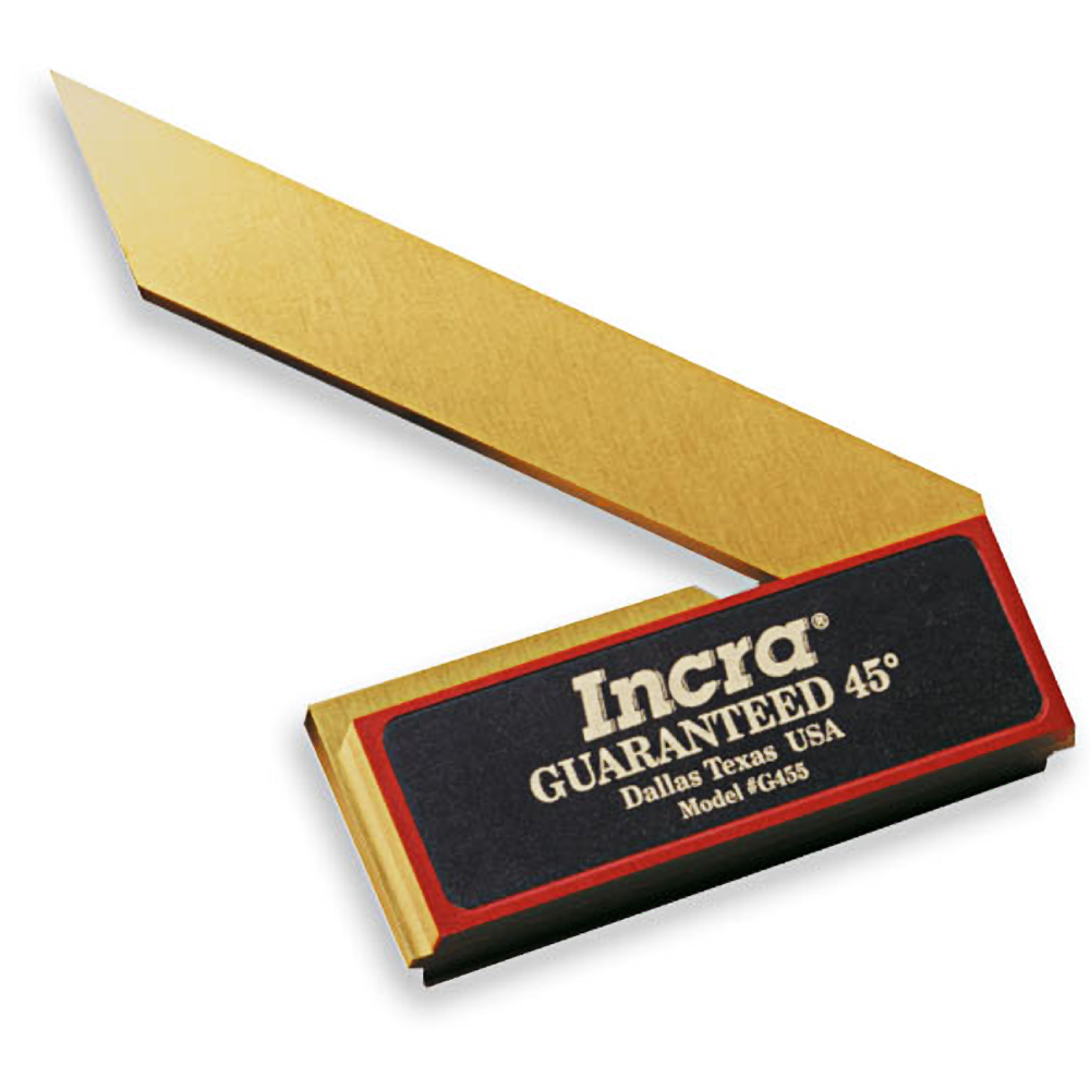 Precision 45-degree square tool with brass finish for woodworking in saw accessories and power tool collections
