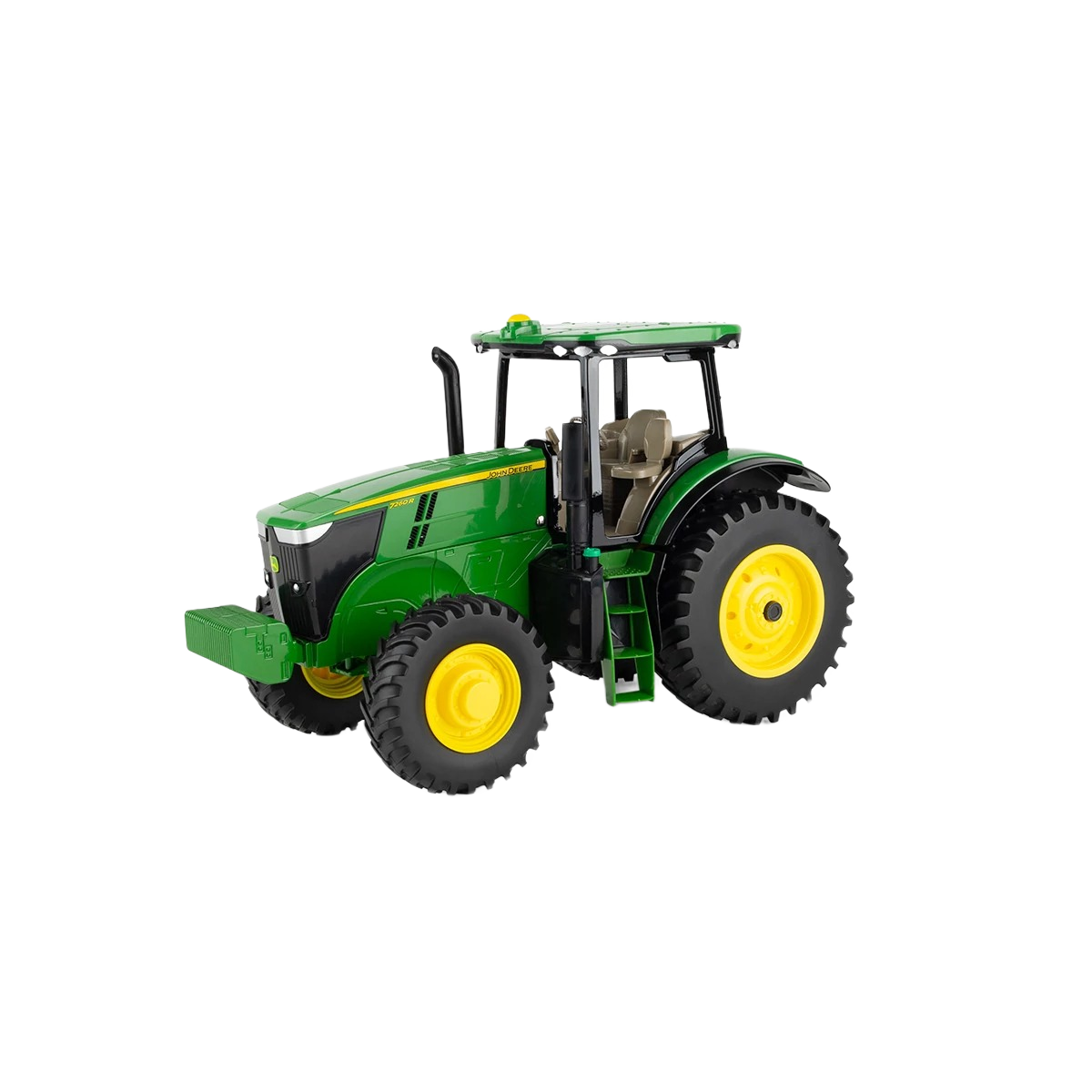 Green and yellow 1:16 scale John Deere tractor toy with detailed cab from Vehicles & Remote Controlled Toys and Toys & Games collections