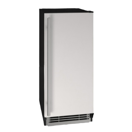 15-inch stainless steel undercounter ice maker with reversible hinge and front vent from appliances collection