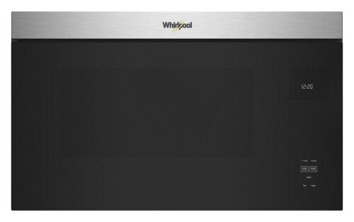 Whirlpool flush mount microwave with stainless steel trim, smooth interior, and digital controls in Kitchen & Kitchenware collection