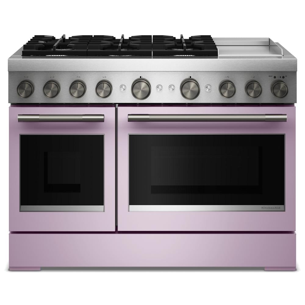 48-Inch 6 Burner Commercial-Style Dual Fuel Range with Griddle