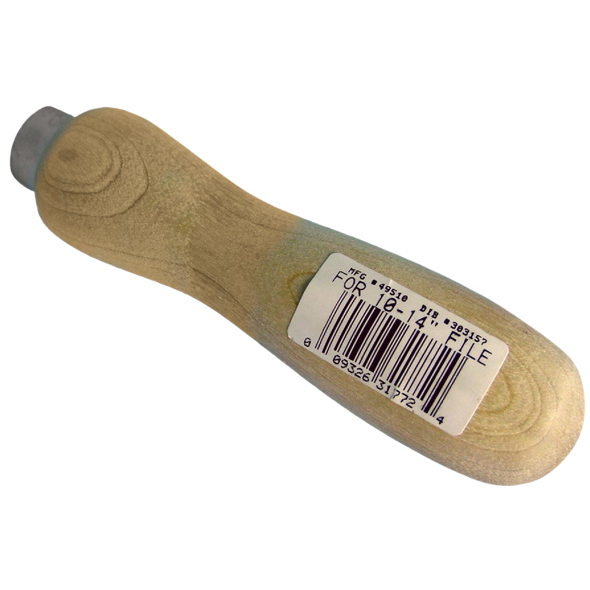 Light wood short ferrule handle for 10 to 14 inch files used in tools and home improvement projects
