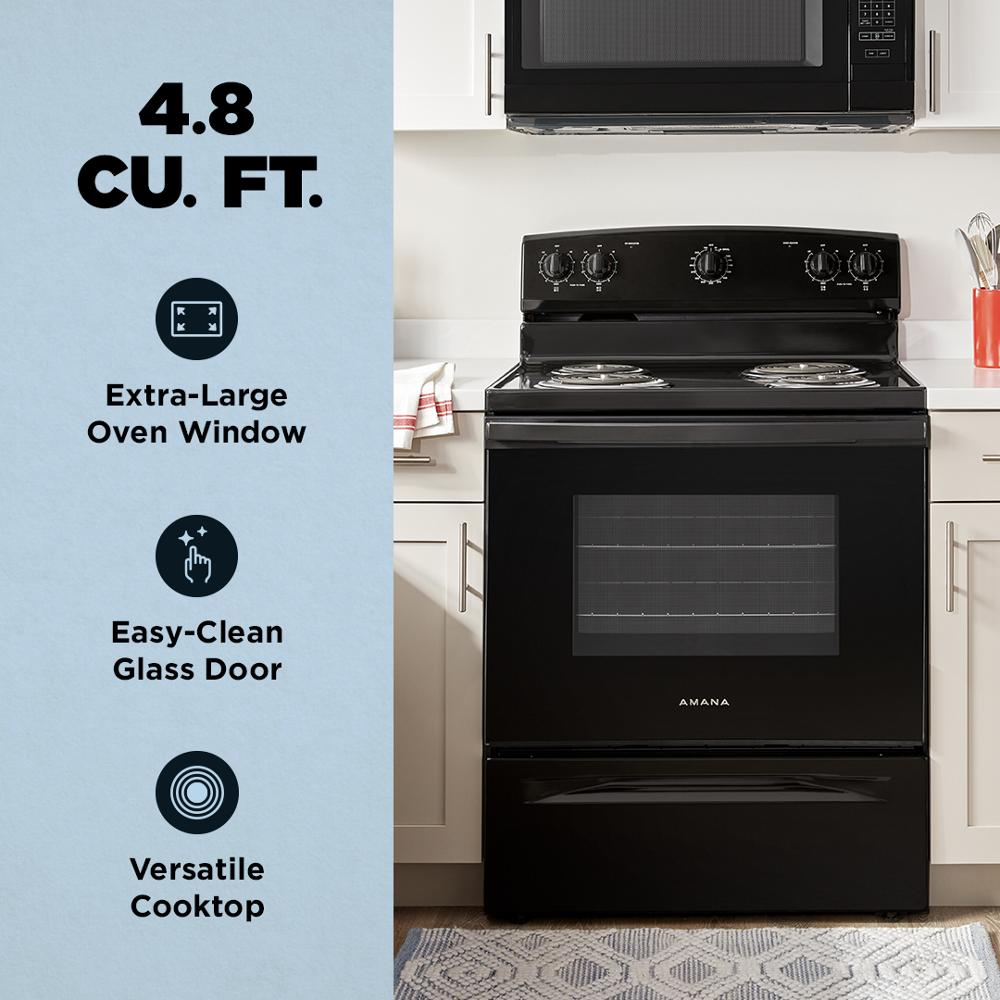Amana® 30-Inch Electric Range with Extra-Large Oven Window