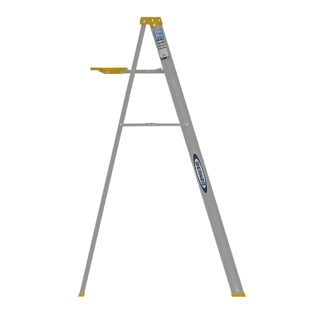 Werner 6 ft. Aluminum Type I Step Ladder, 250 Lb. Capacity