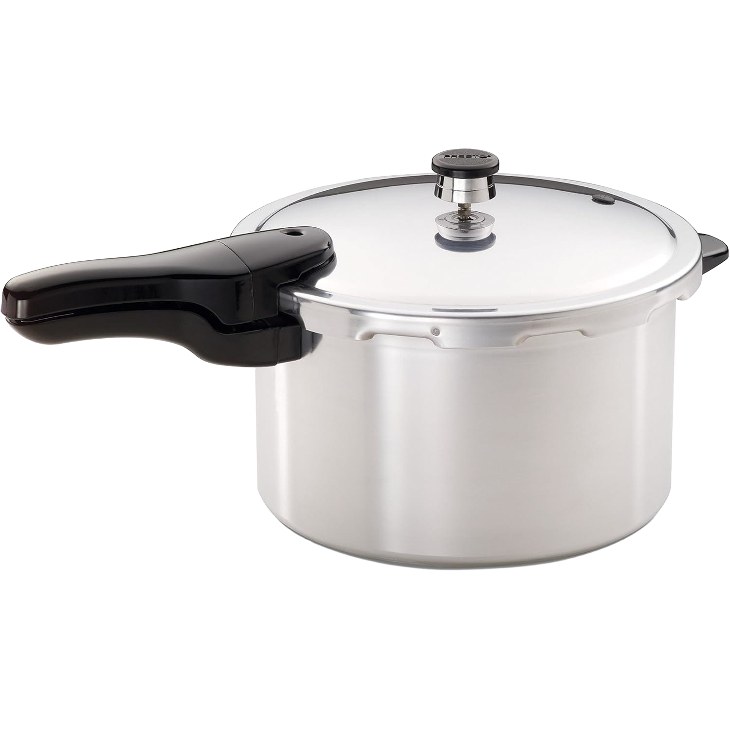Aluminum pressure cooker with black handle and lid knob in kitchenware and small kitchen appliances collections