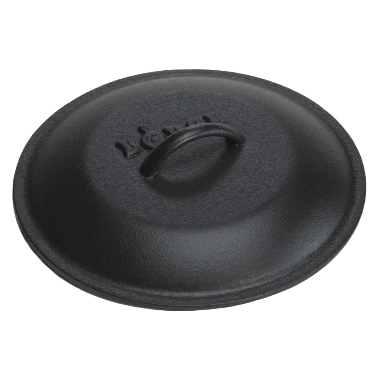 Pre-seasoned cast iron kettle lid with raised handle and self-basting design for kitchenware under $50 collections